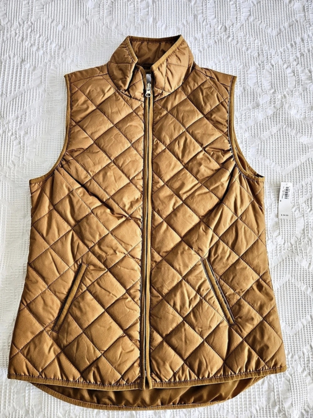 Old Navy Quilted Puffer Vest in Yellow/Mustard Size Small NWT
